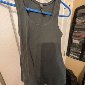 H&M Ribbed Tank Top - Charcoal Gray